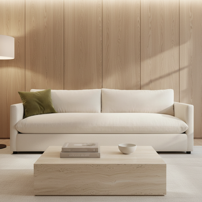Anton 96" Bench Cushion Sofa - Ivory Linen