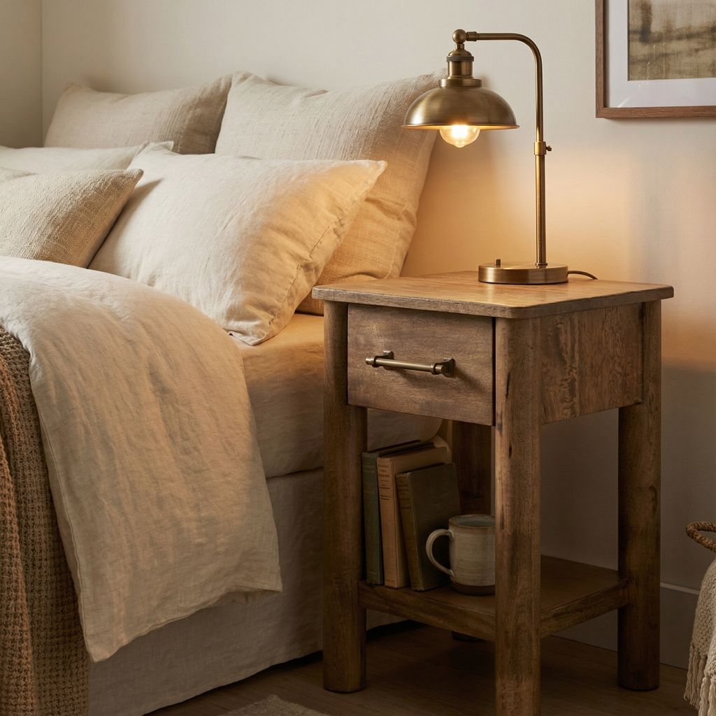 Aspen 18" Chairside Table - Warm Natural