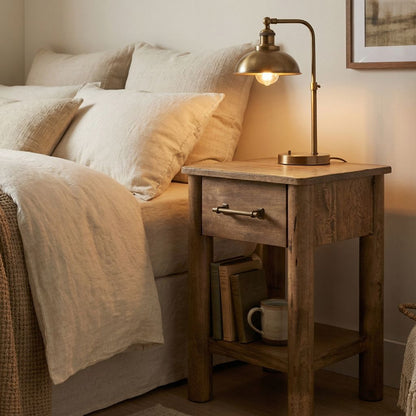 Aspen 18" Chairside Table - Warm Natural