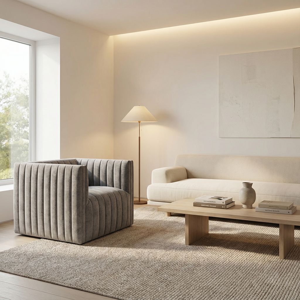 Augustus 32" Swivel Chair - Natural