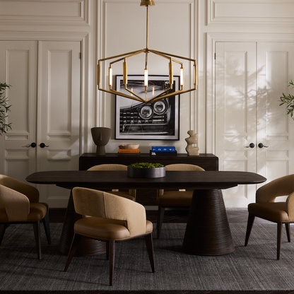 Carly 96" Dining Table- Medium Cinder