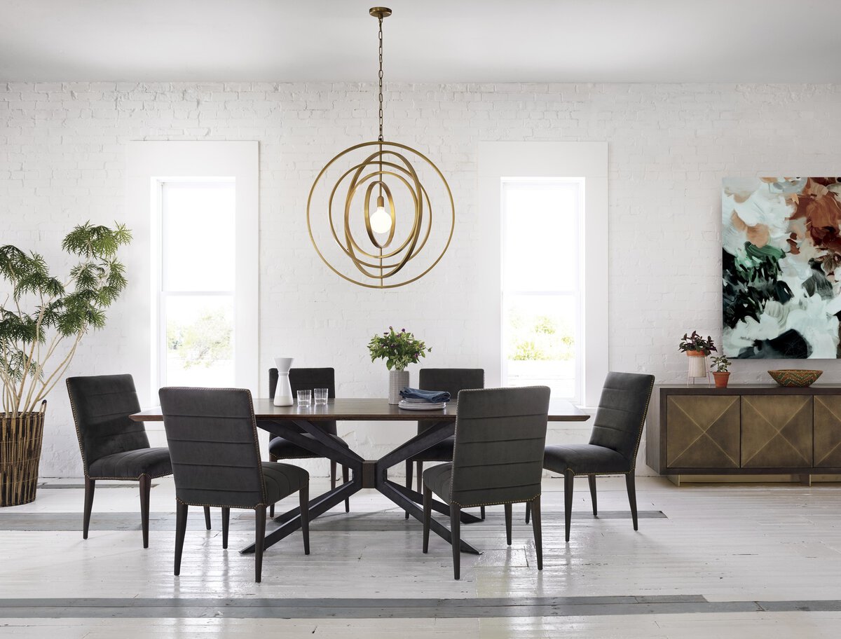 Modena 91" Walnut + Brass Sideboard