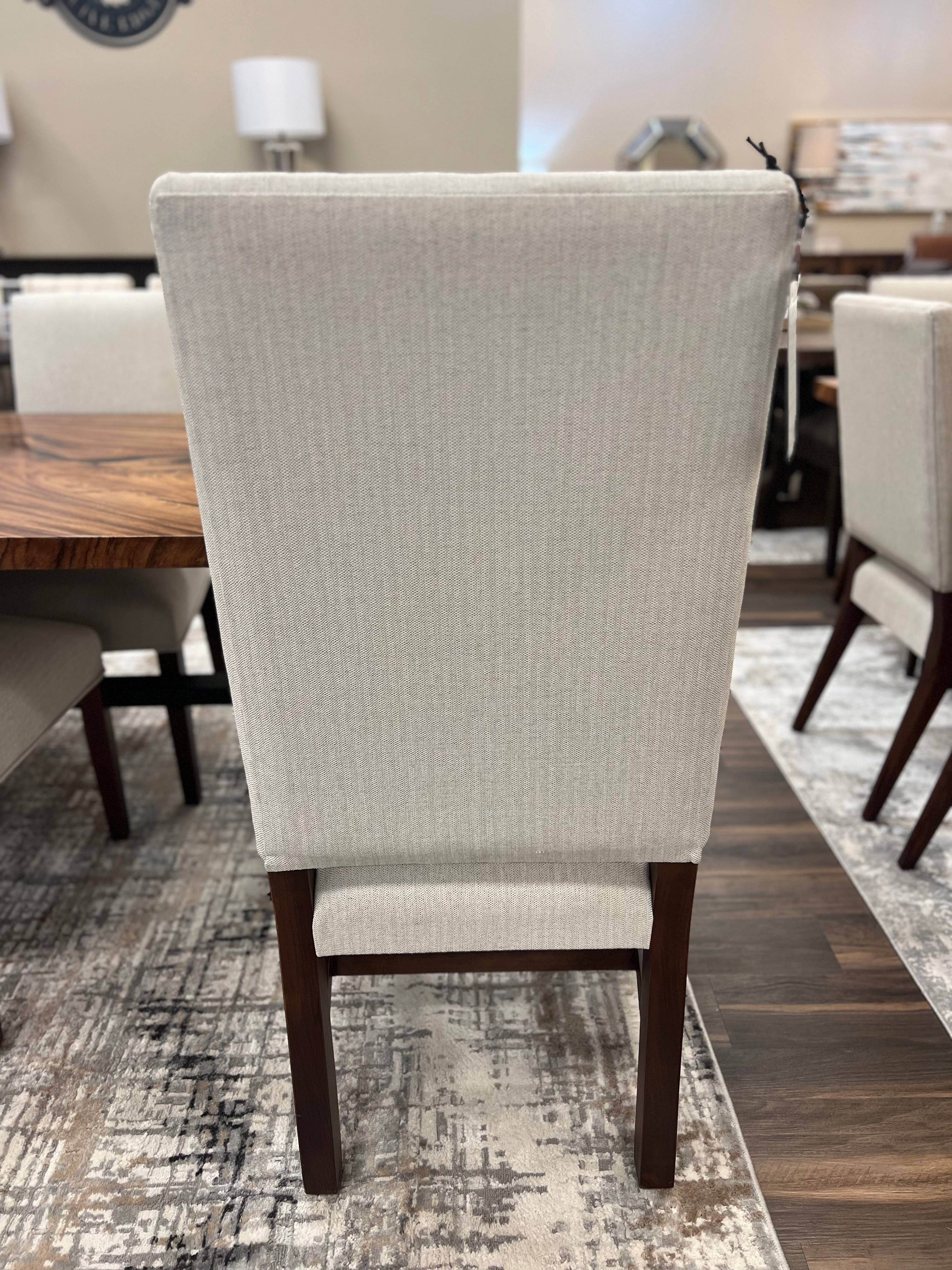 Jeremiah Dining End Chair -  Performance Ecru + Natural + Smoke