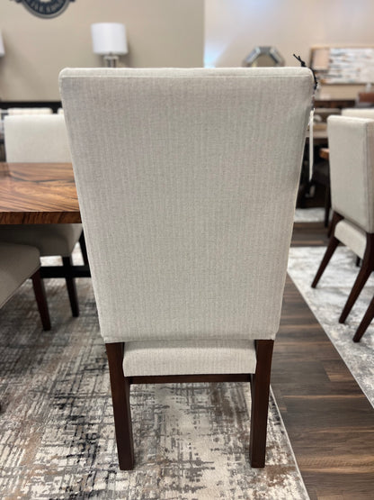 Jeremiah Dining End Chair -  Performance Ecru + Natural + Smoke