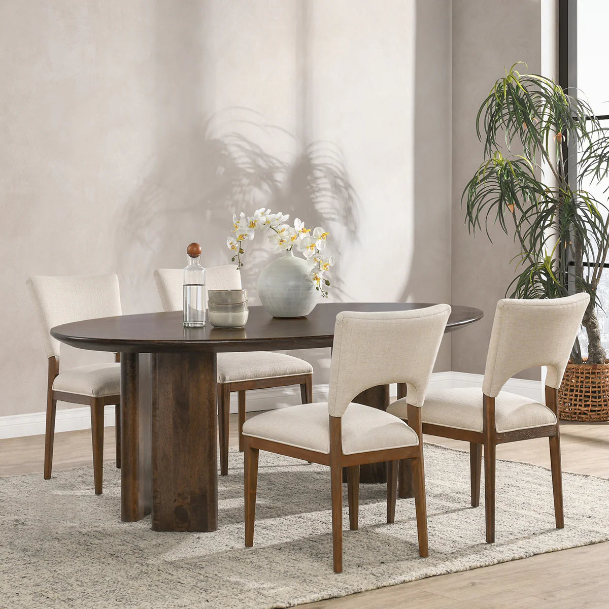 Harden 78" Oval Dining Table - Dark Ash