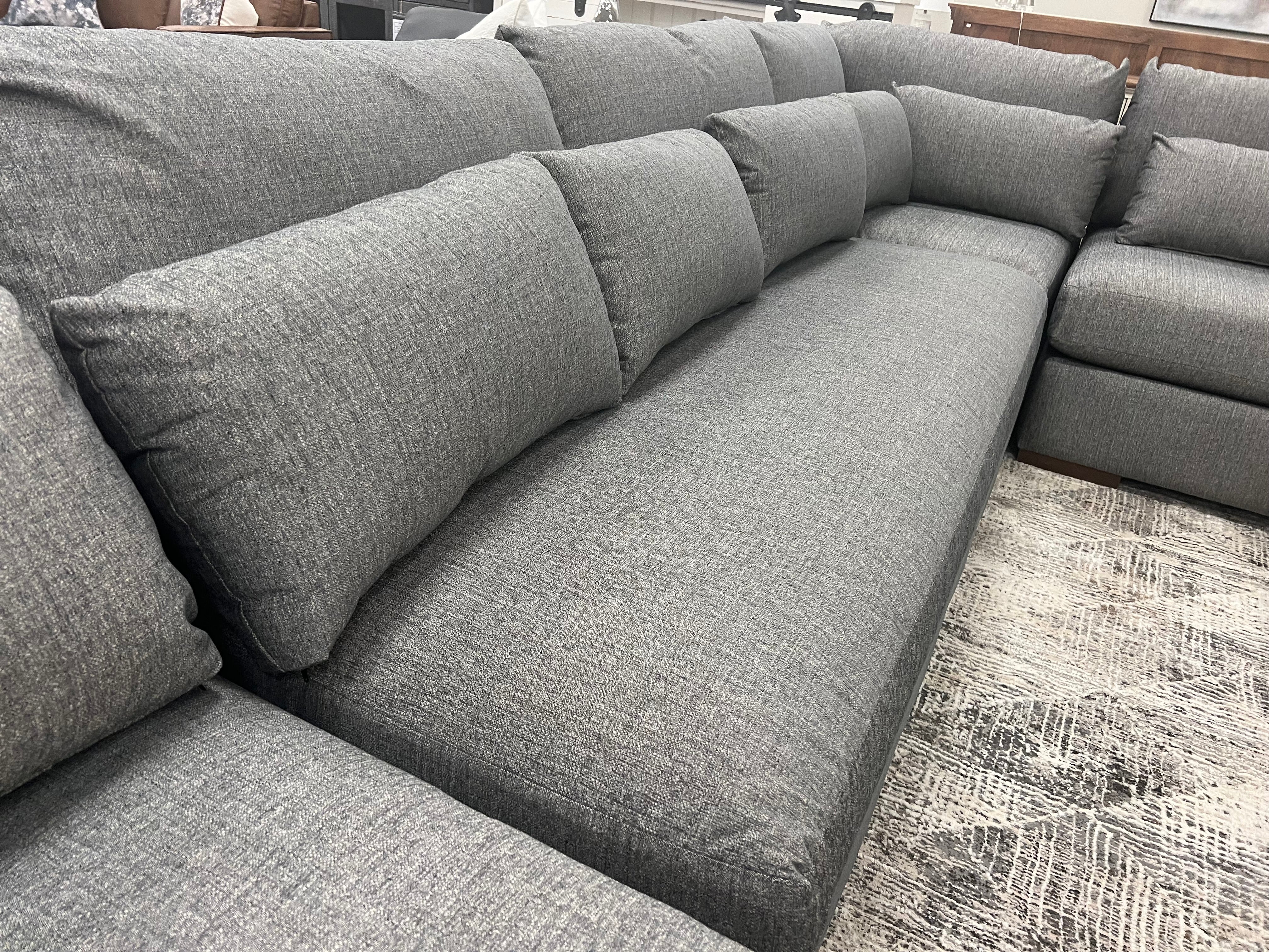 Glenda Quick Ship 170" x 130" Quick Ship Sectional + Left Arm Chaise - Crypton Pepper