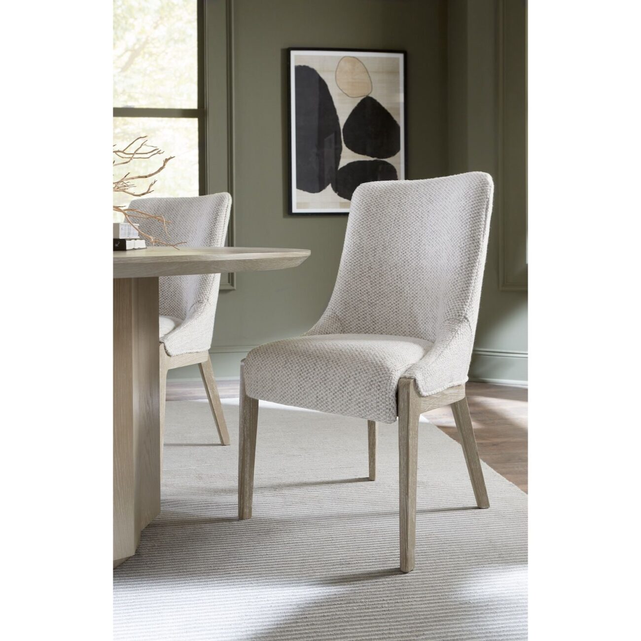 Astraea Dining Chair - Performance Crushed Cream + Stone