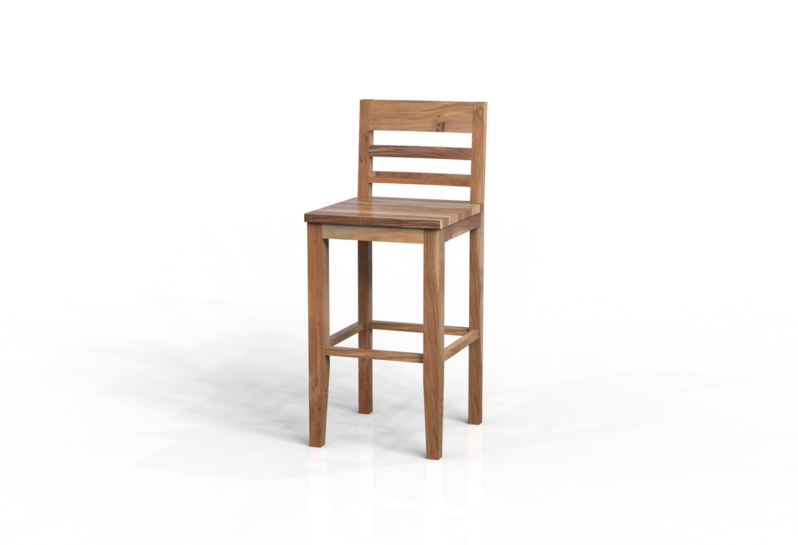 Malcolm Acacia Ladderback Bar Stool - Natural