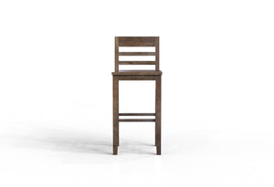 Malcolm Acacia Ladderback Bar Stool - Natural + Smoke