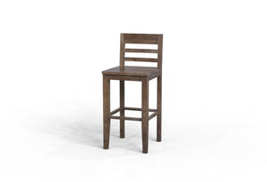 Malcolm Acacia Ladderback Bar Stool - Natural + Smoke