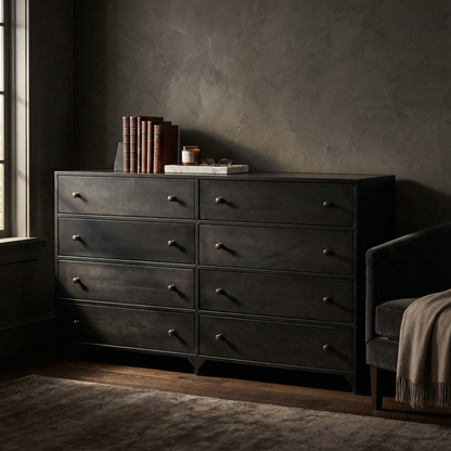 Four Hands Belmont 8 Drawer Metal Dresser