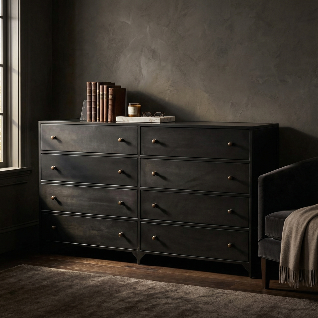 Bellford 70" 8 Drawer Dresser - Black