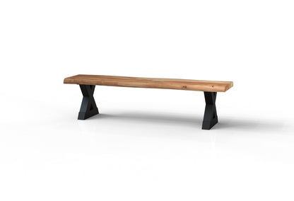 Malcolm Acacia Live Edge Dining Bench - Natural