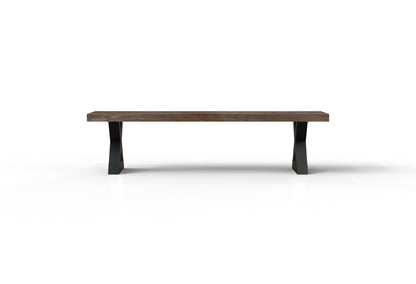 Maxwell 72" Acacia Dining Bench - Natural + Smoke