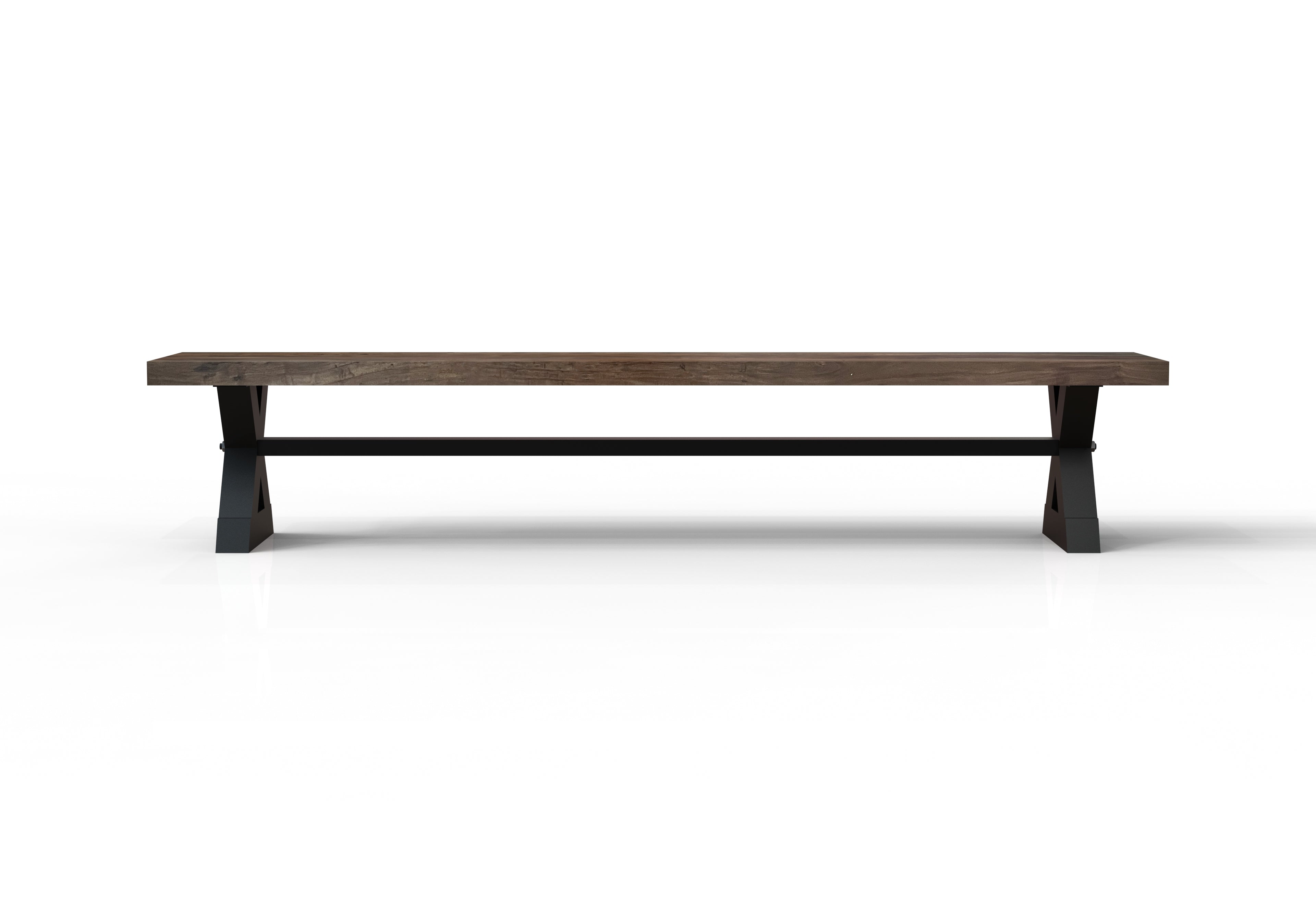 Maxwell 96" Acacia Dining Bench - Natural + Smoke