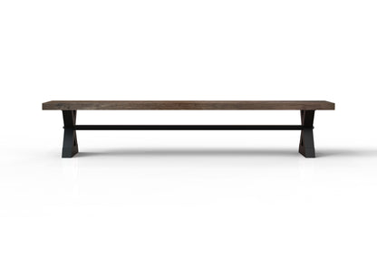 Maxwell 96" Acacia Dining Bench - Natural + Smoke