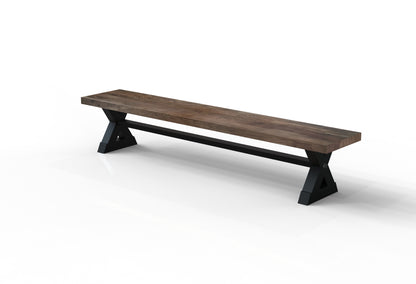Maxwell 96" Acacia Dining Bench - Natural + Smoke