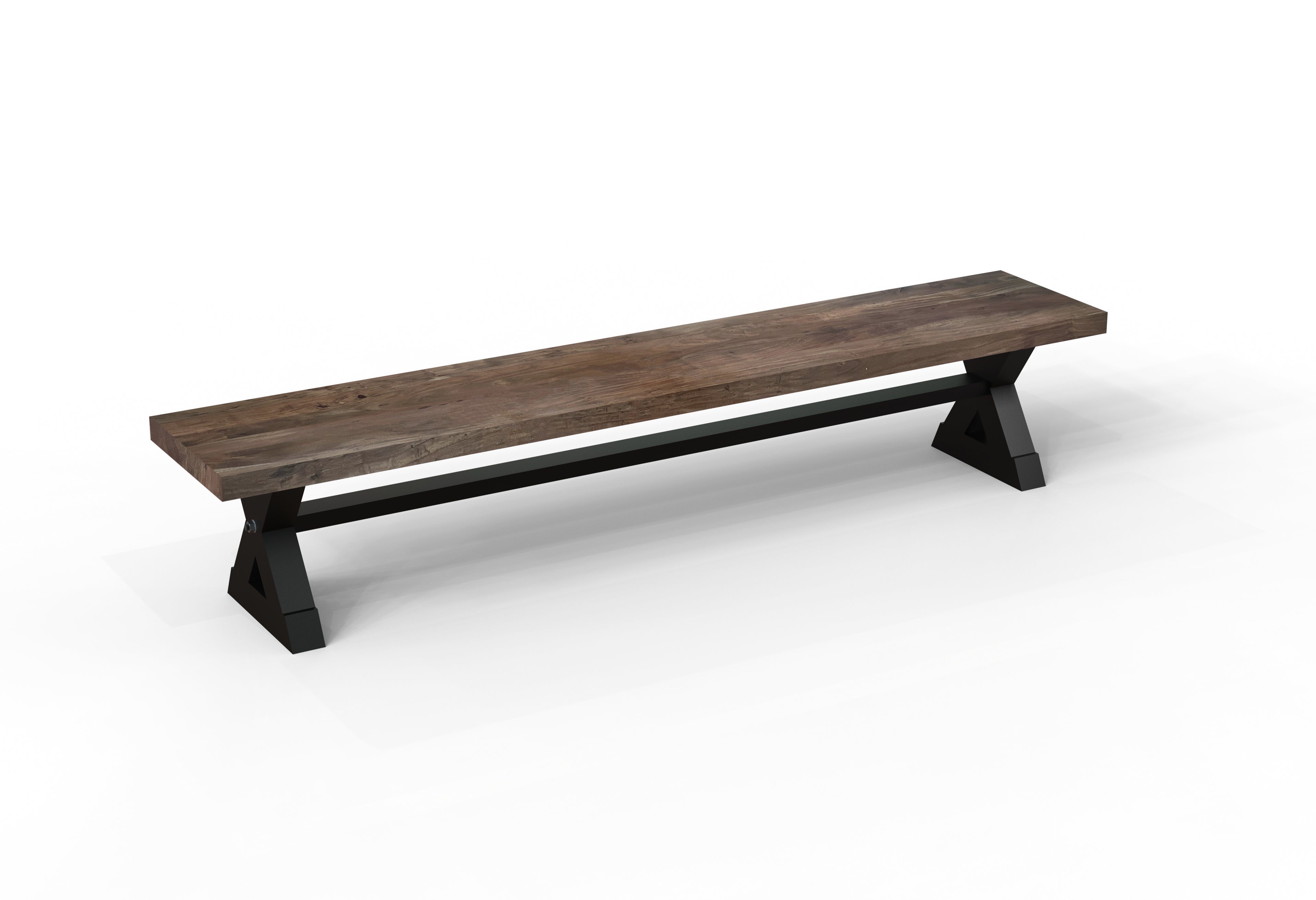 Maxwell 96" Acacia Dining Bench - Natural + Smoke