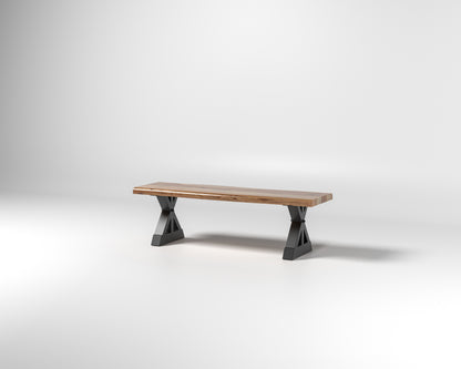 Nathan 60" Live Edge Dining Bench - Honeycomb