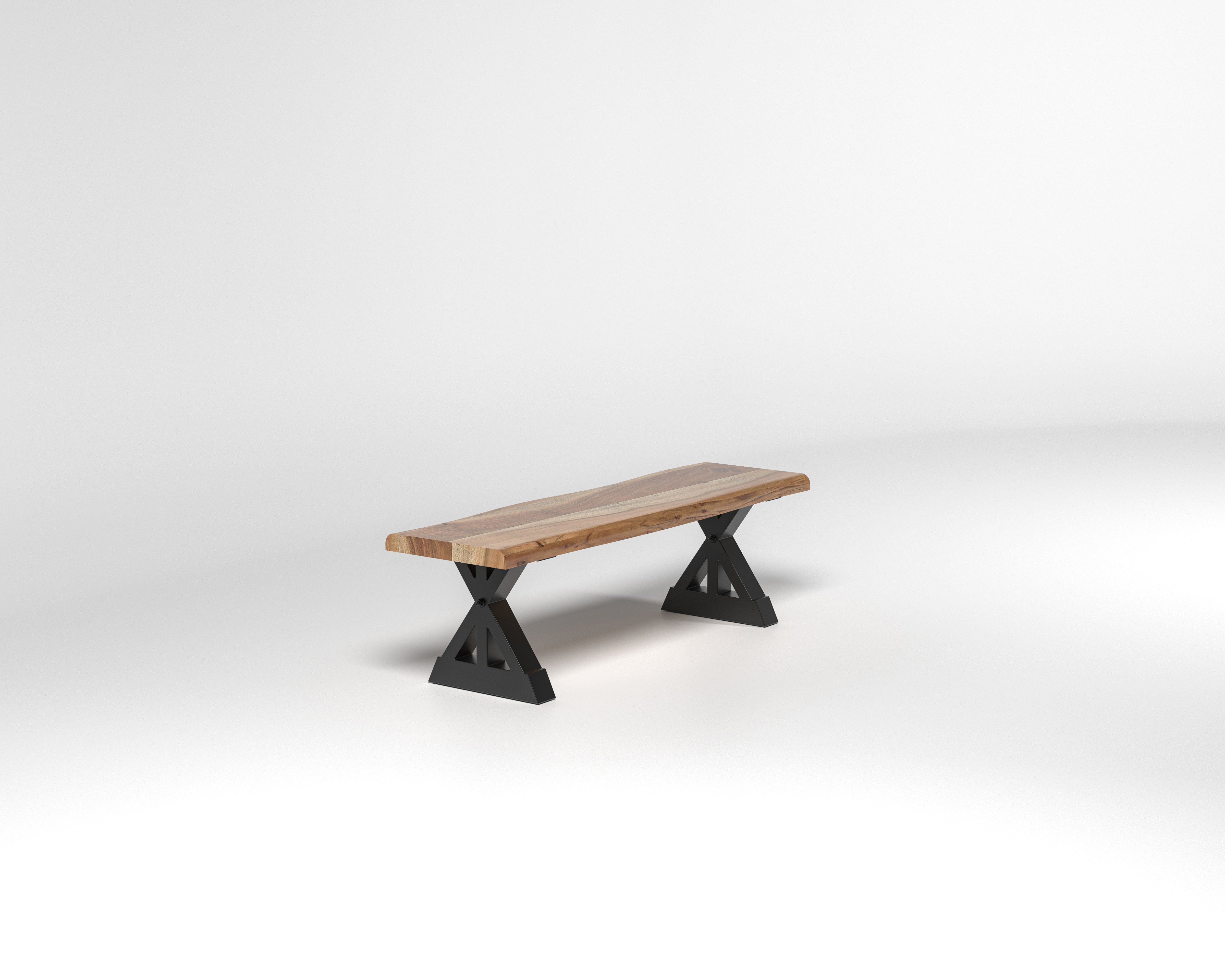 Nathan 60" Live Edge Dining Bench - Honeycomb