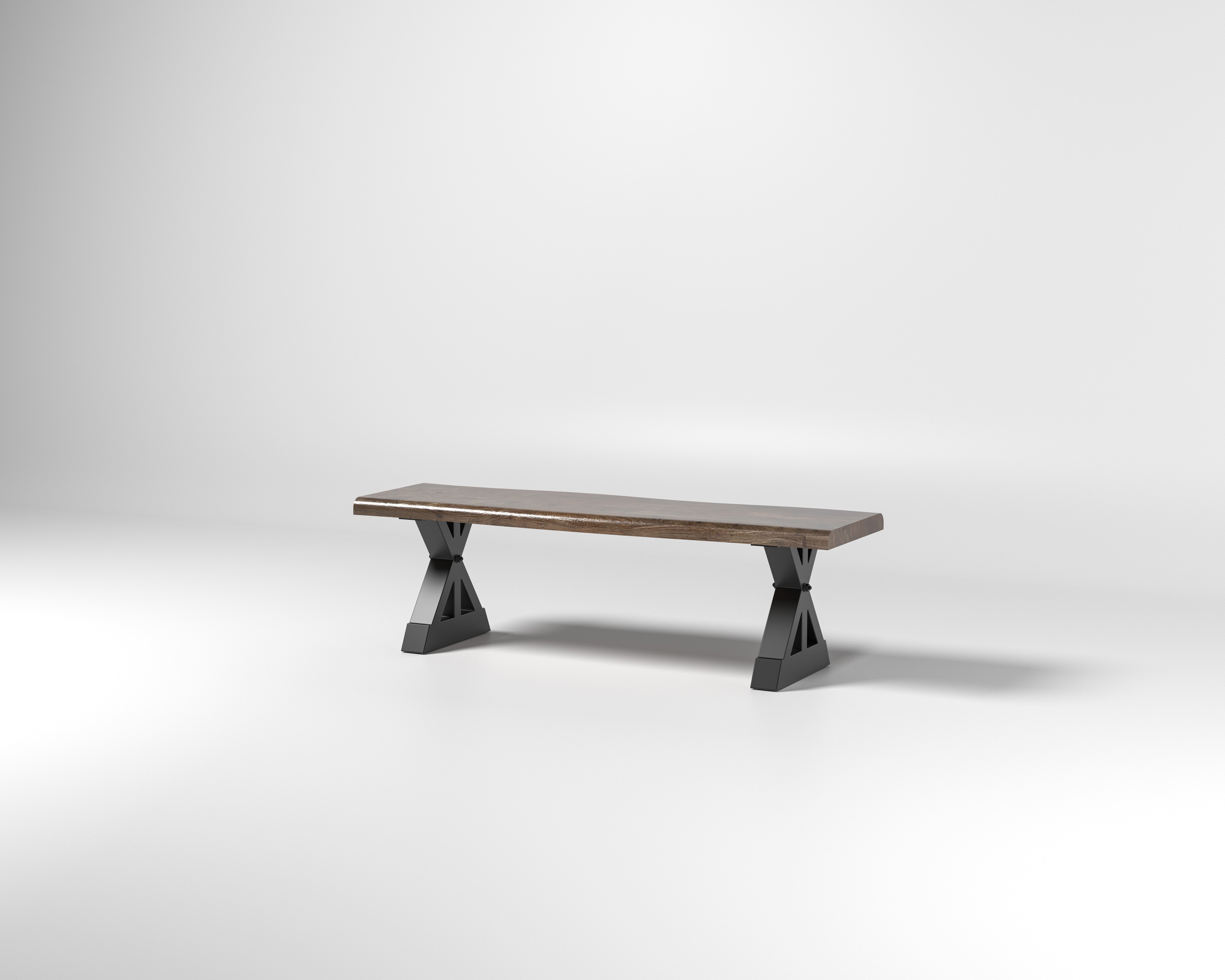 Nathan 60" Live Edge Dining Bench - Tempest