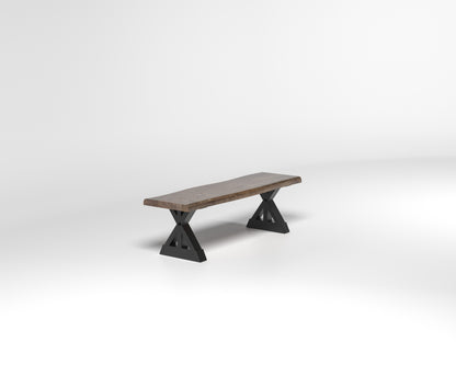 Nathan 60" Live Edge Dining Bench - Tempest