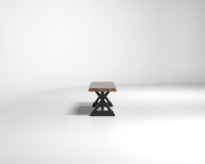 Nathan 60" Live Edge Dining Bench - Tempest