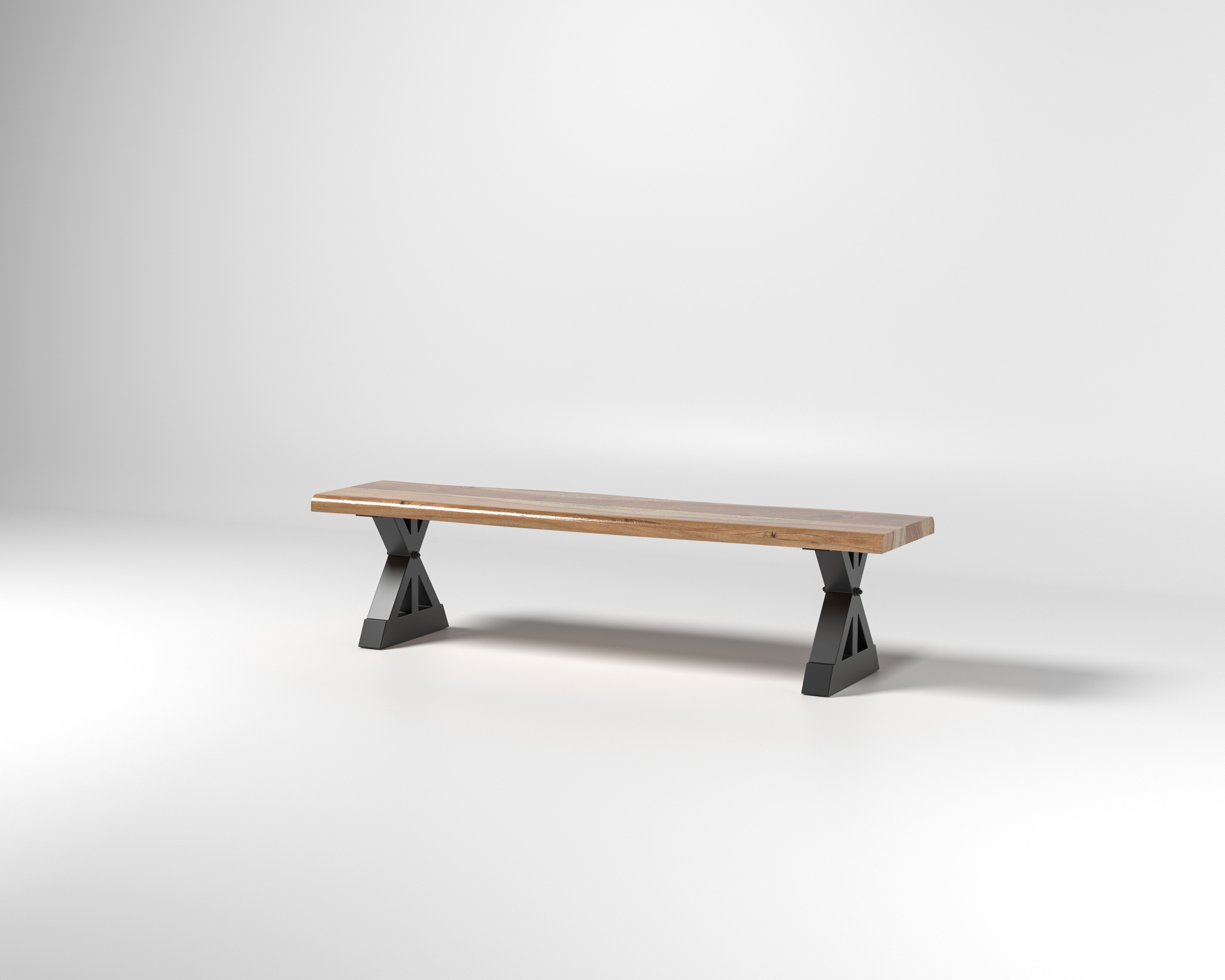 Nathan 72" Live Edge Dining Bench - Honeycomb
