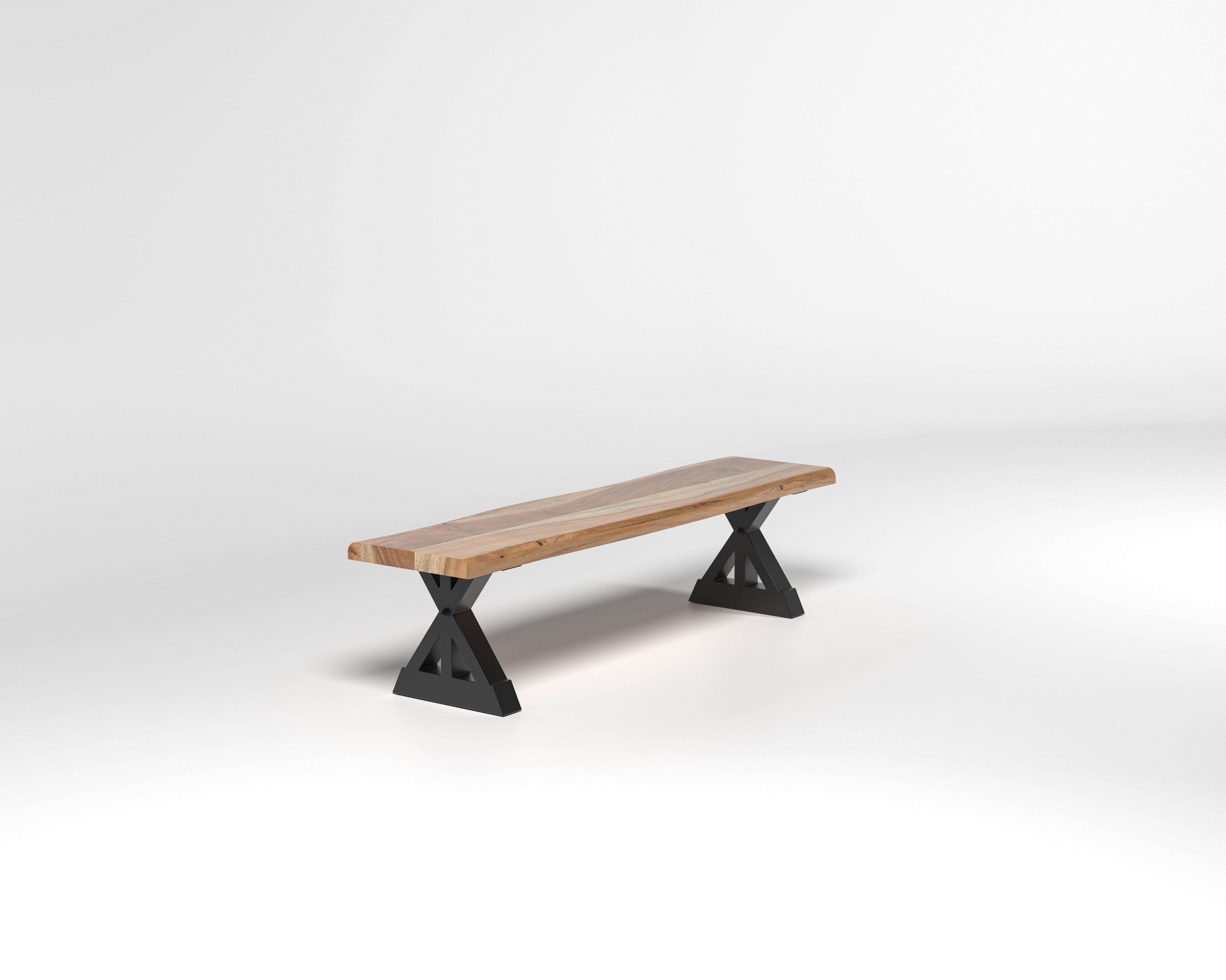 Nathan 72" Live Edge Dining Bench - Honeycomb