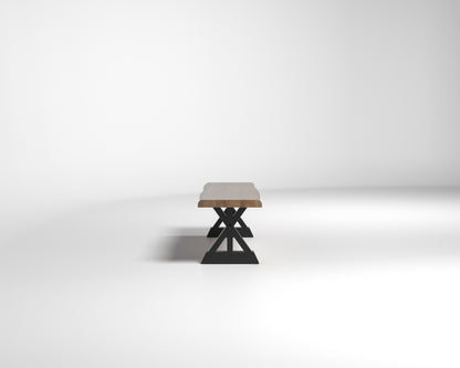 Nathan 72" Live Edge Dining Bench - Woodland