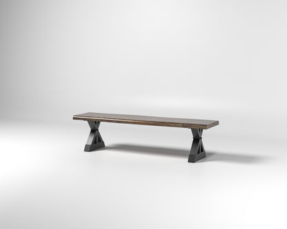 Nathan 72" Live Edge Dining Bench - Tempest
