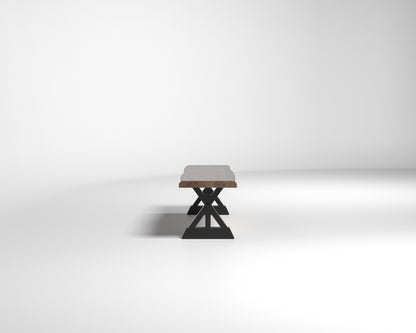 Nathan 72" Live Edge Dining Bench - Tempest