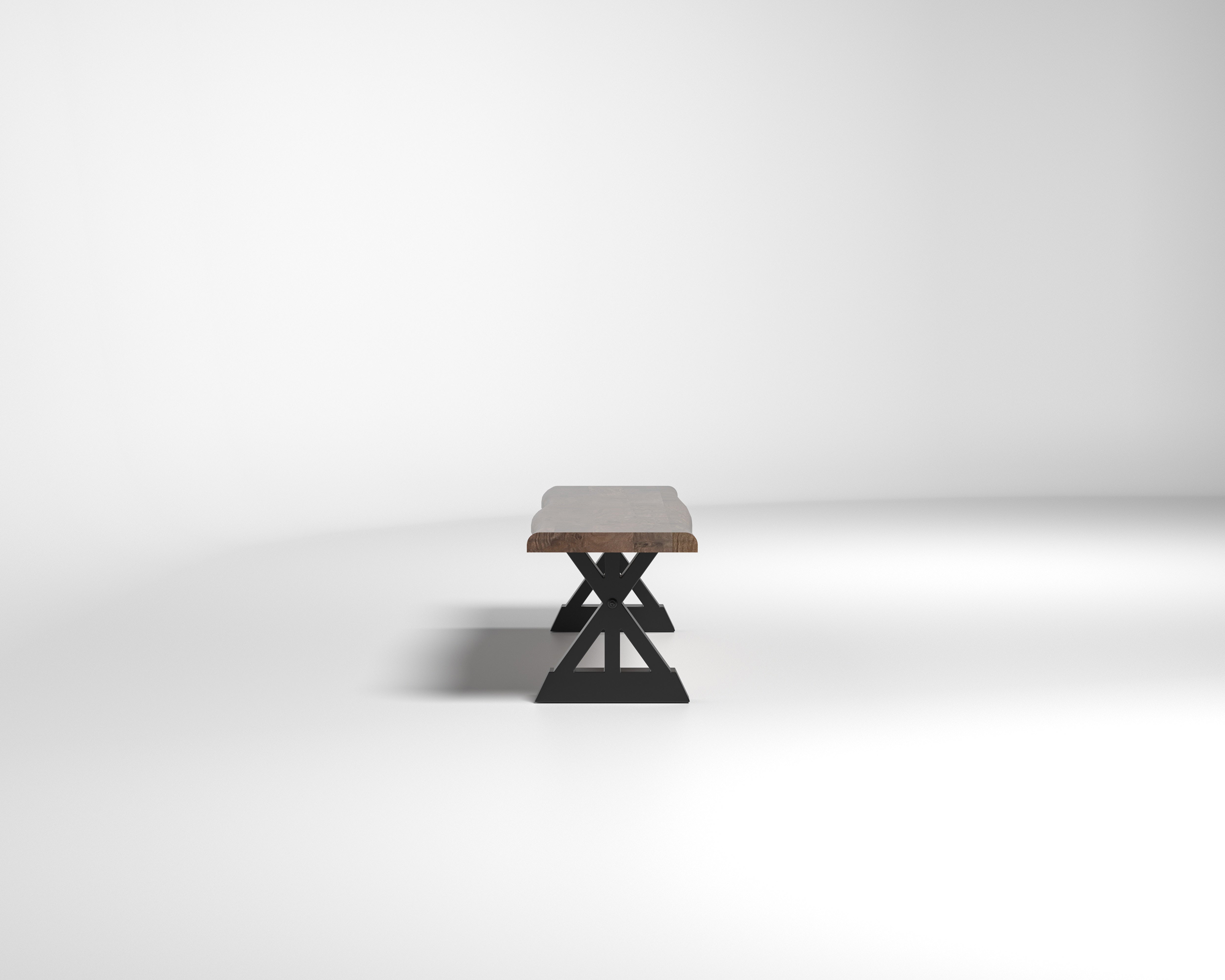 Nathan 72" Live Edge Dining Bench - Tempest