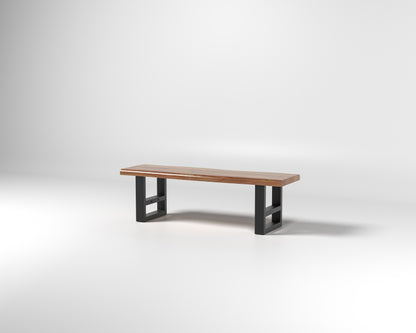 Nathan 60" Live Edge Dining Bench - Honeycomb