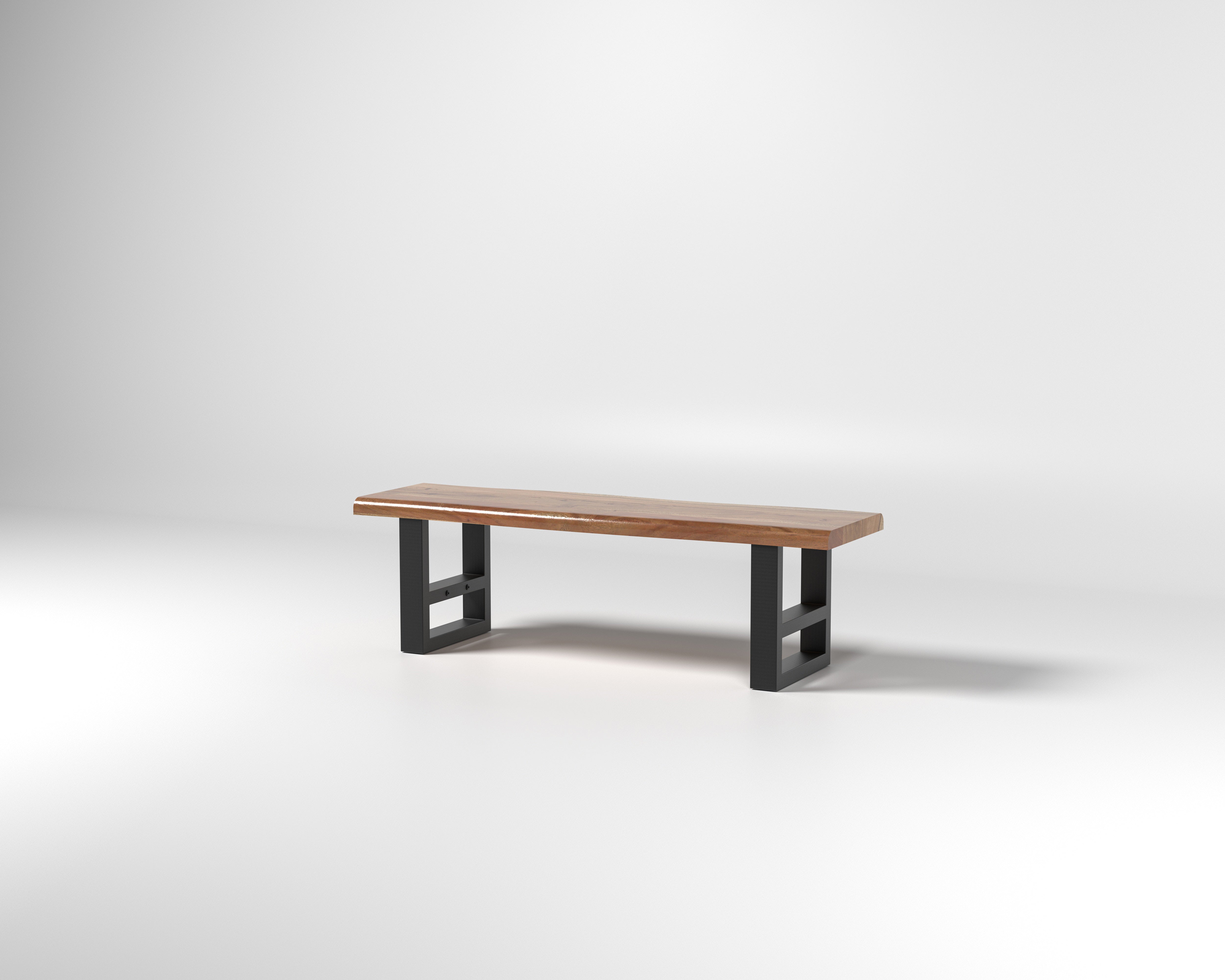 Nathan 60" Live Edge Dining Bench - Honeycomb