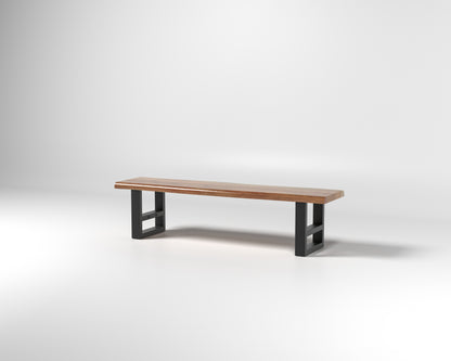 Nathan 72" Live Edge Dining Bench - Honeycomb