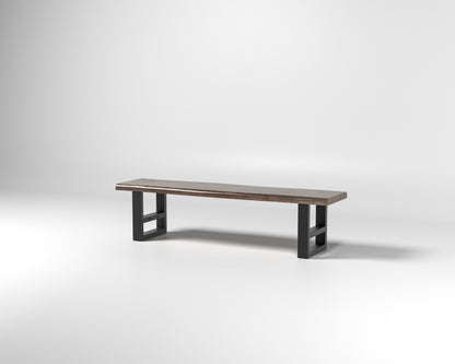 Nathan 72" Live Edge Dining Bench - Tempest