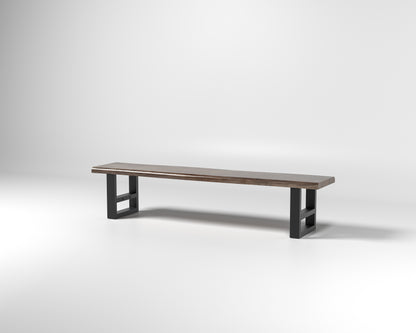 Nathan 60" Live Edge Dining Bench - Tempest