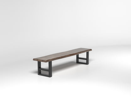 Nathan 60" Live Edge Dining Bench - Tempest