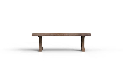 Malcolm 60" Acacia Live Edge Dining Bench - Natural + Smoke