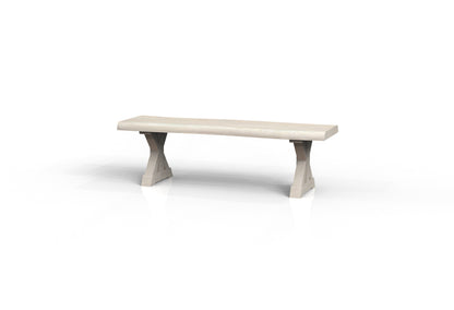 Malcolm Acacia Live Edge Dining Bench - New White Wash