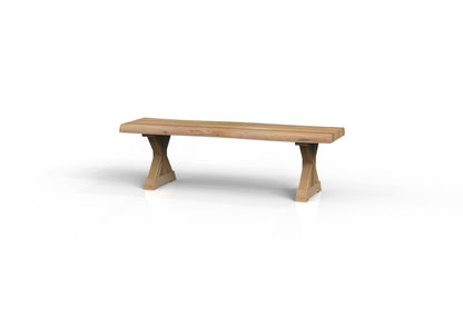 Malcolm Acacia Live Edge Dining Bench - Natural + Gray