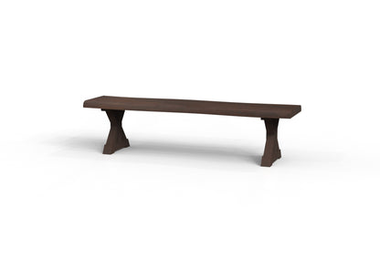Malcolm Acacia Live Edge Dining Bench - Natural + Black