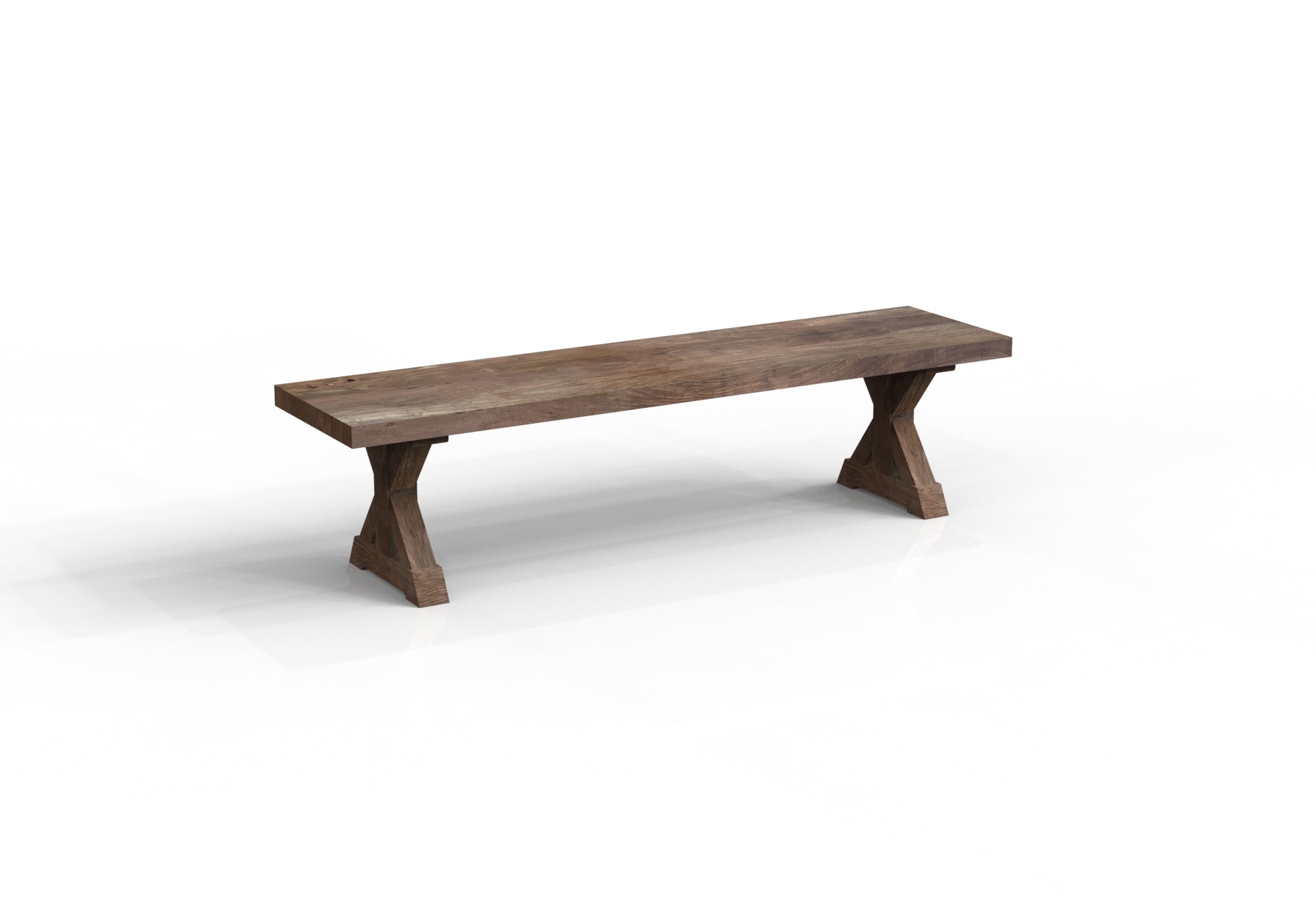 Maxwell 72" Acacia Dining Bench - Natural + Smoke