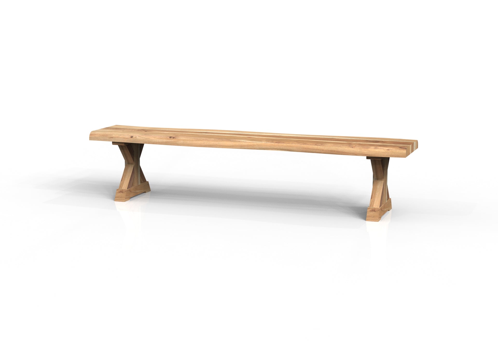 Malcolm Acacia Live Edge Dining Bench - Natural