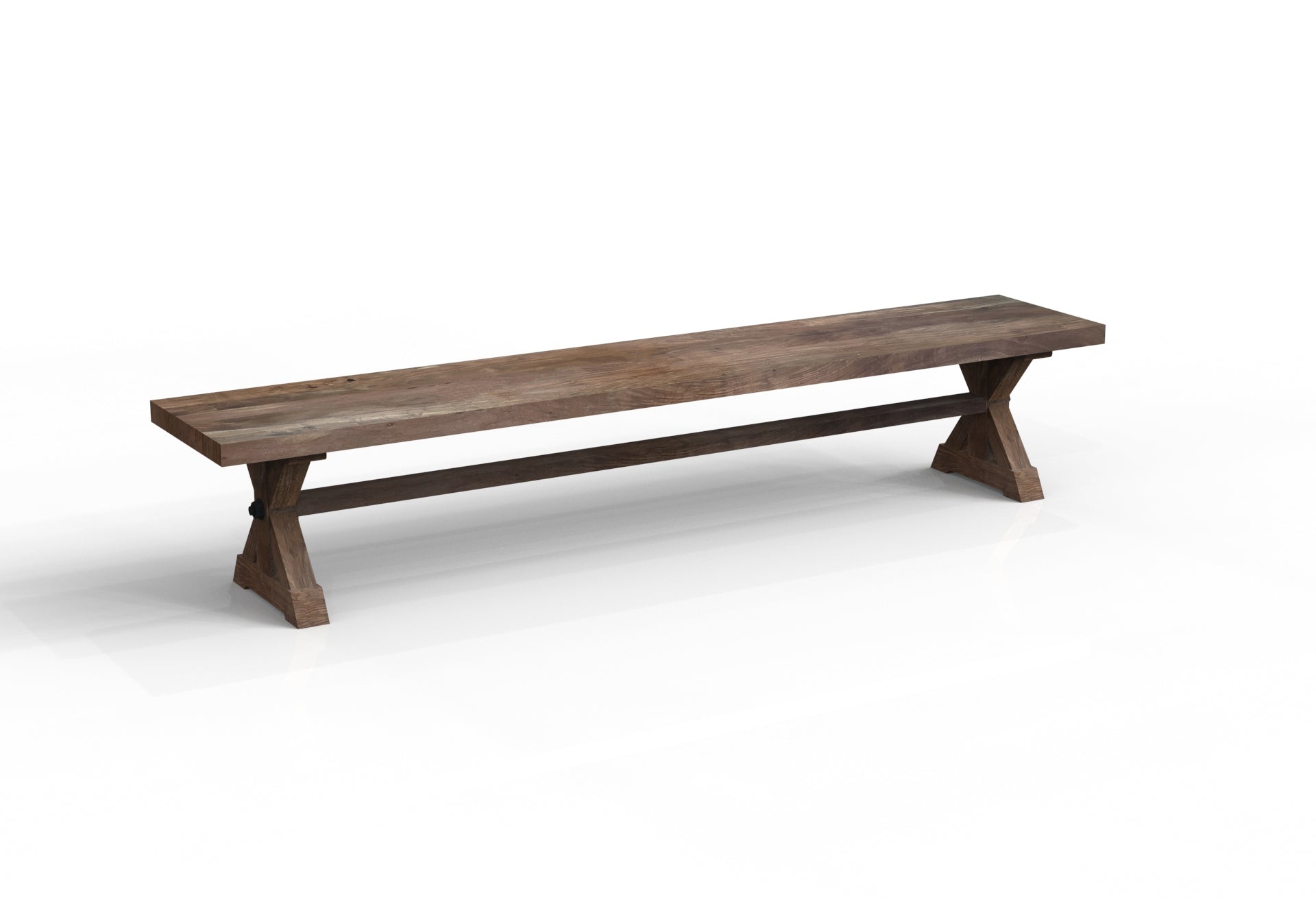 Maxwell 96" Acacia Dining Bench - Natural + Smoke