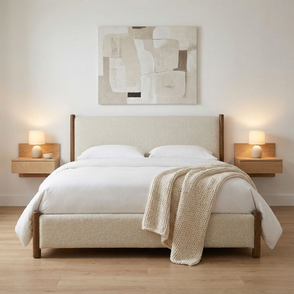 Benton 76" Upholstered Queen Bed - Dusty Beige