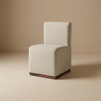 Bianca Dining Chair -  Performance Cream + Natural & Smoke