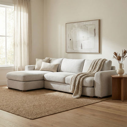 Boyce 114" 2 Cushion Sofa + LAF Chaise - Canvas Linen