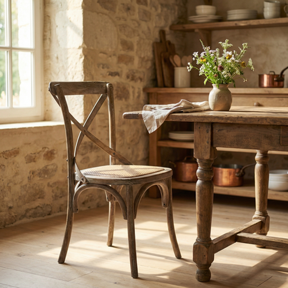 Brady X-Back Side Chair - Grey Driftwood